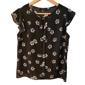 Atmosphere Sheer Black Top‎ Eyelet